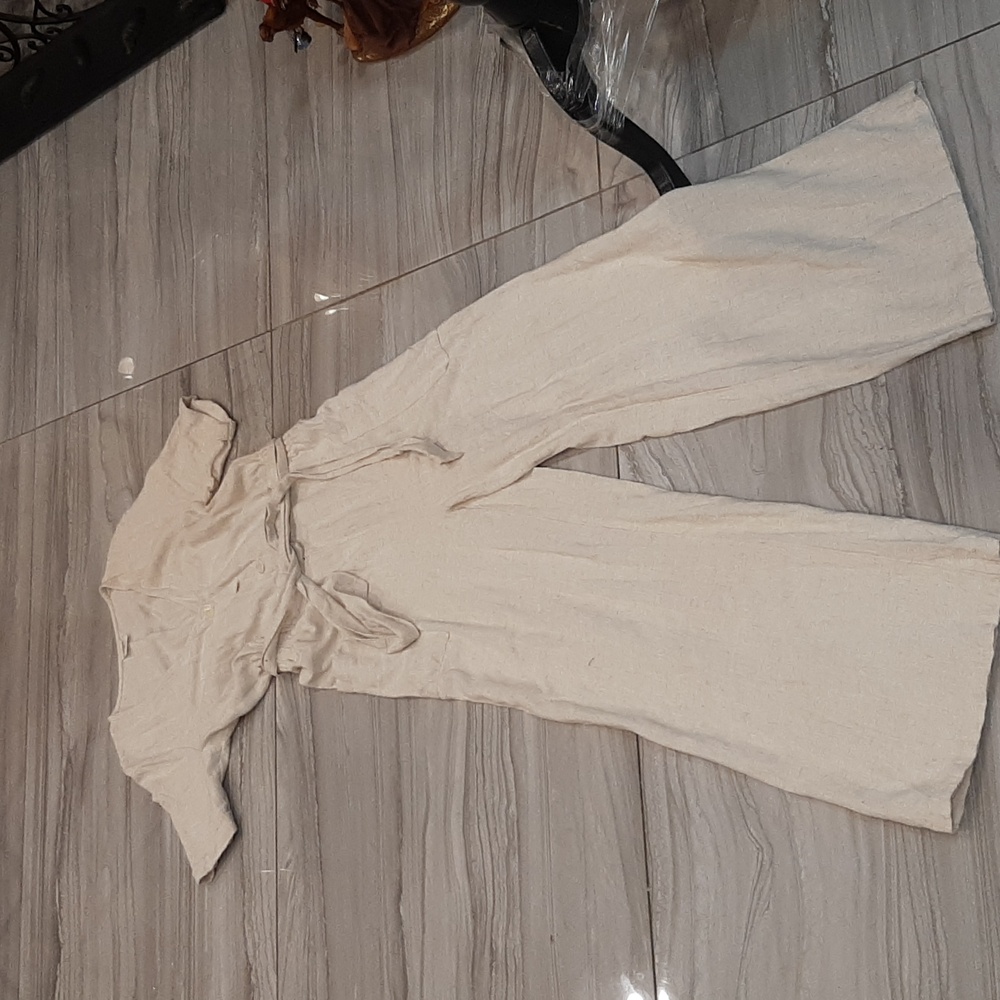 Linen blend jumpsuit